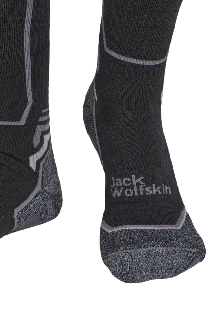 Jack Wolfskin Wandersocken Trek Merino CL Crew (Merinowolle-Mischung, atmungsaktiv) schwarz
