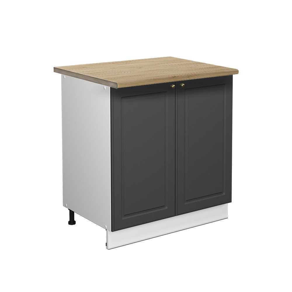 Vicco Spülenunterschrank Fame-Line Anthrazit-Gold/Weiß 80 cm mit Regal AP M günstig online kaufen