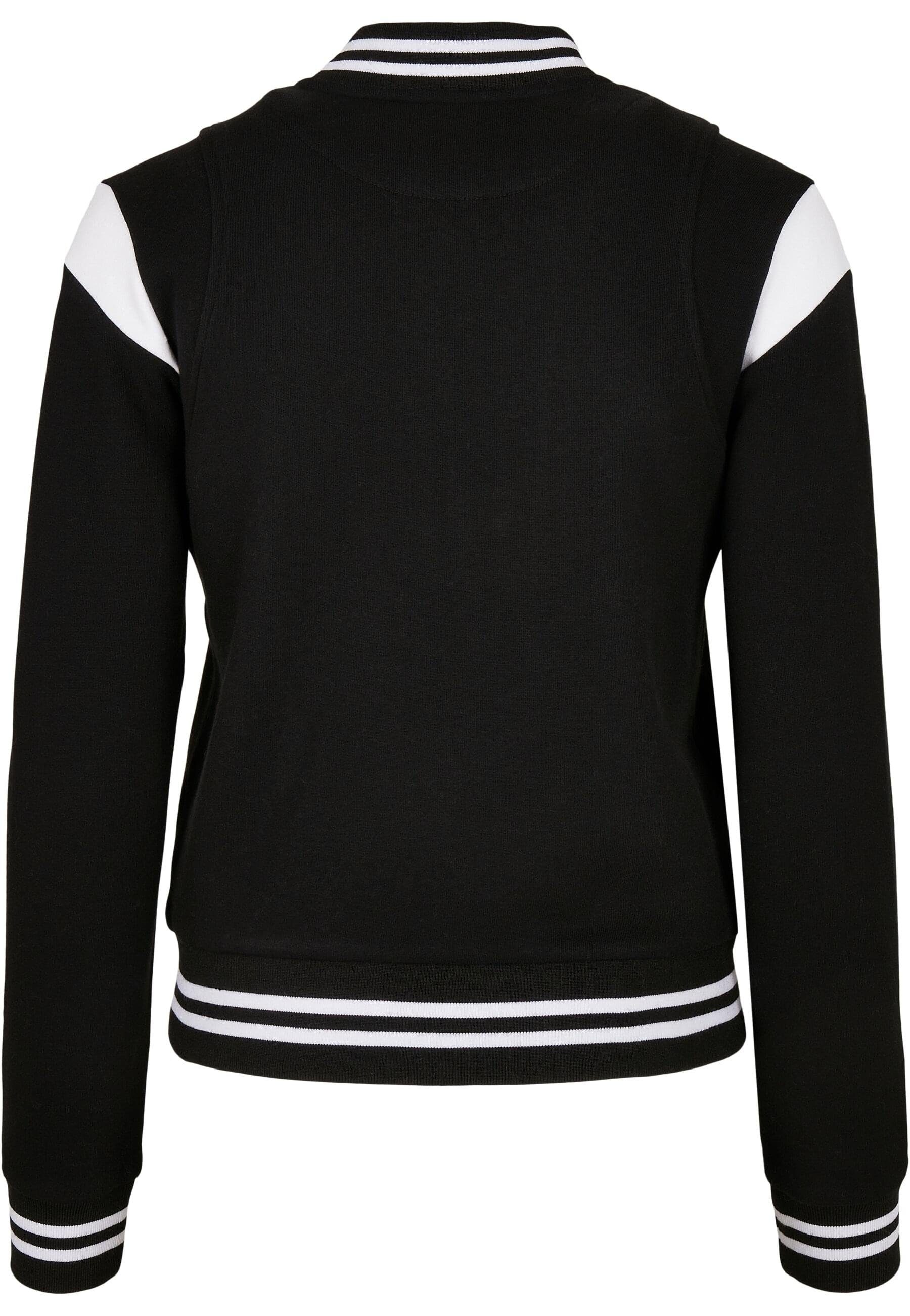 Jacket Sweat (1-St) black/white Damen URBAN Organic CLASSICS College Collegejacke Ladies Inset