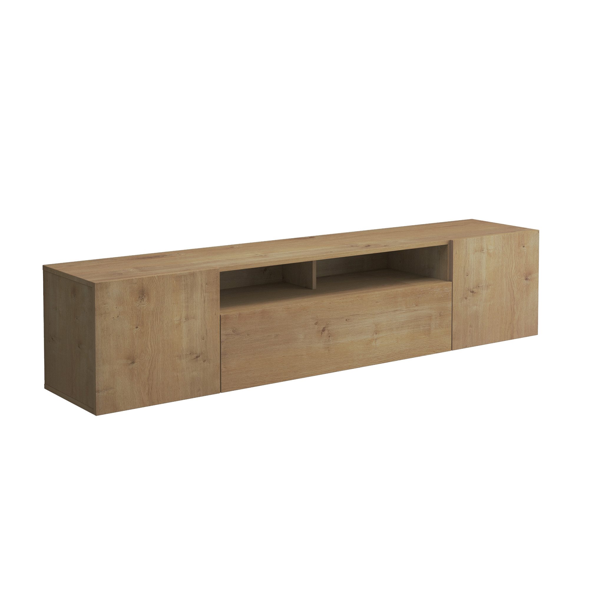 Lowboard TV-Board TV-Schrank Fernsehschrank Hängend Holz 180x34.4x39cm