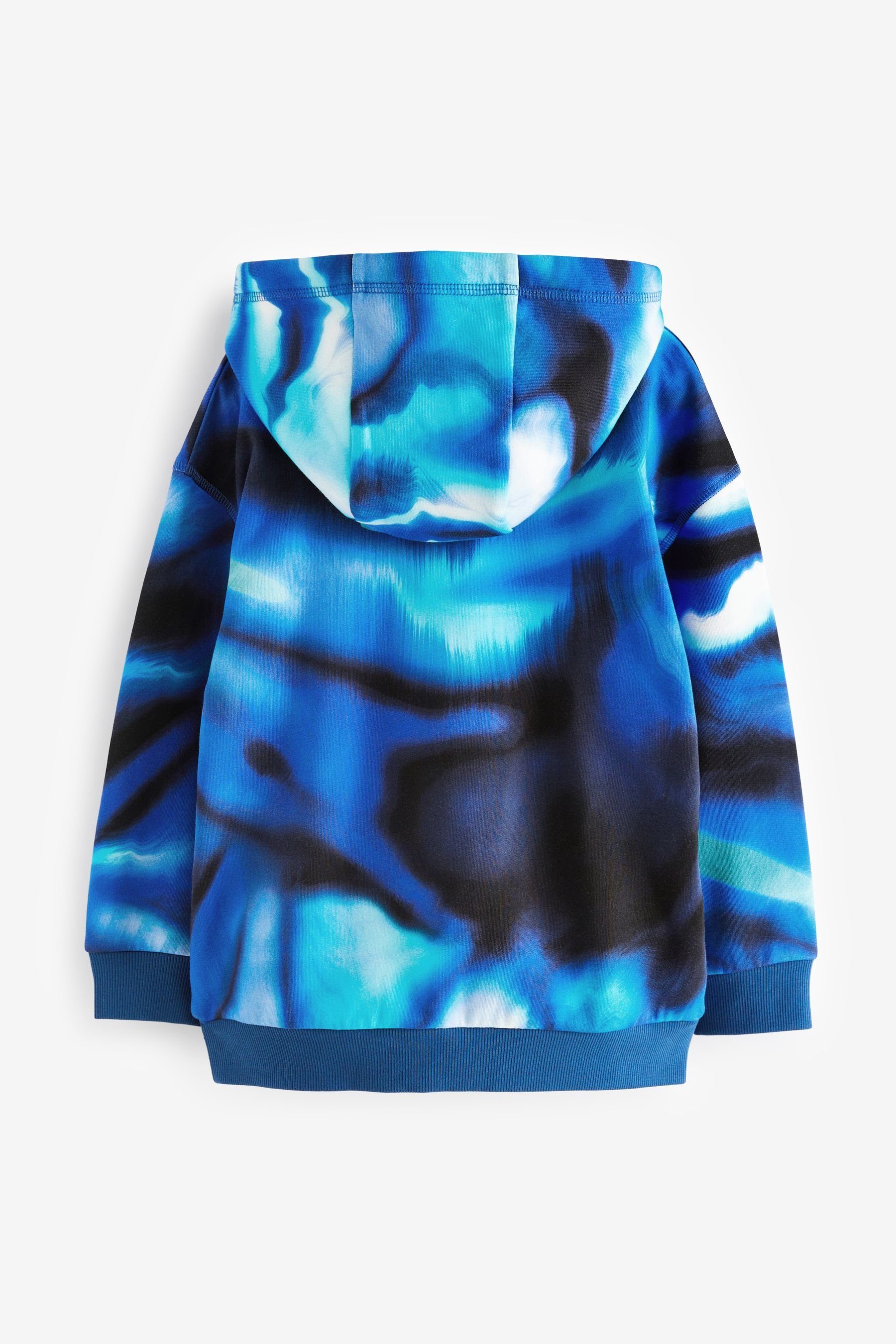 Digitaldruck Kapuzensweatshirt Kapuzensweatshirt (1-tlg) Next Blue mit