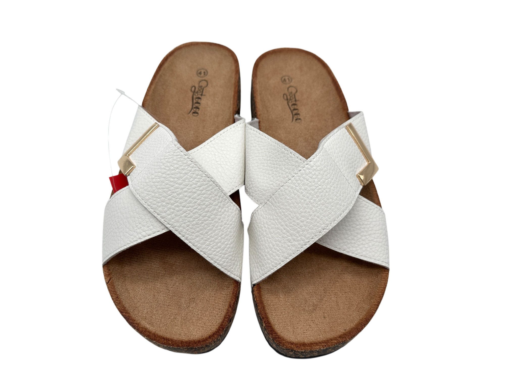 Nowaland Damen Pantoletten – Bequeme Sommer Sandalen mit Korkoptik Pantolette Leicht, bequem, modisch mit weicher Korkoptik-Sohle – Bild 4 von 5