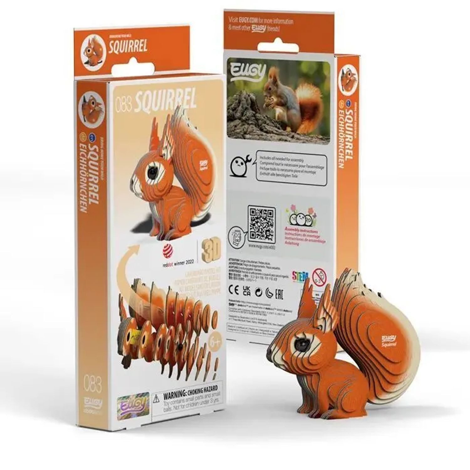 BrainBox Spiel EUGY - 3D Bastelset Eichhörnchen