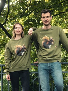 CircleStances Sweatshirt Eichhörnchen Print Sweater (Bio) (1-tlg)