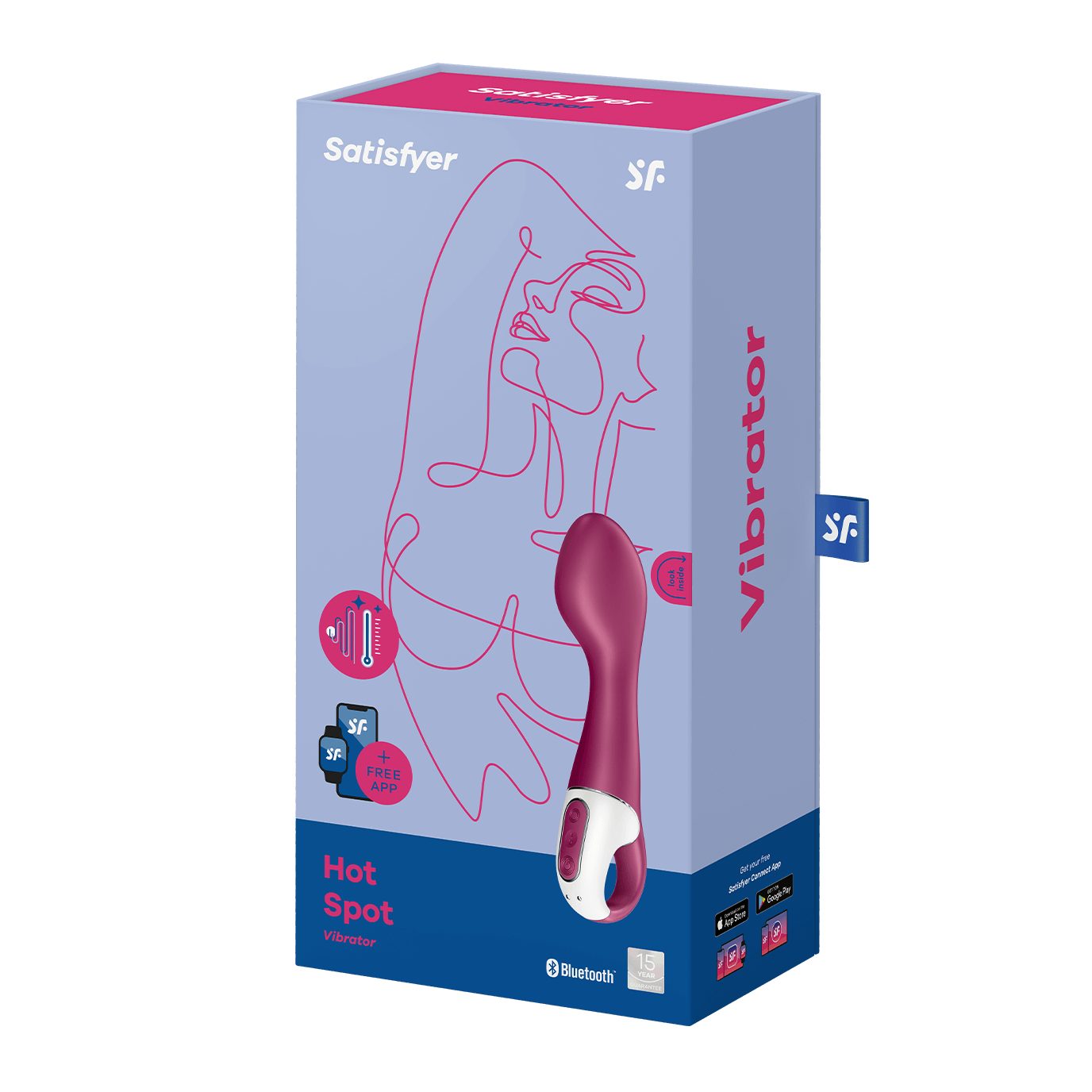 Satisfyer Klitoris-Stimulator Rabbit, Satisfyer Spot App", Bluetooth, "Hot Connect Wärmefunktion