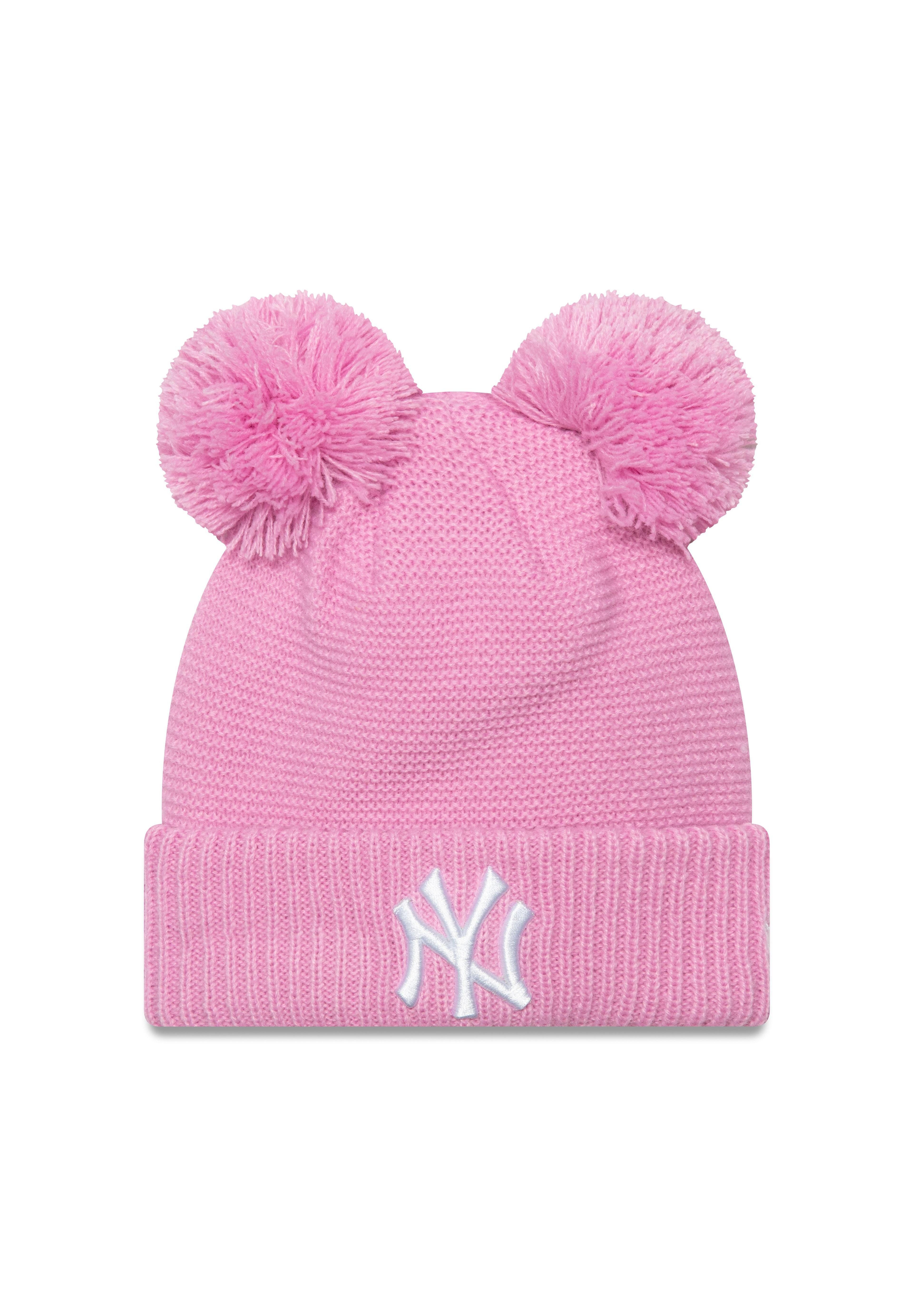 New Era Bommelmütze New York Yankees MLB Double Pom Cuff Knit Rosa Bommelmütze für Kinder (1-St)