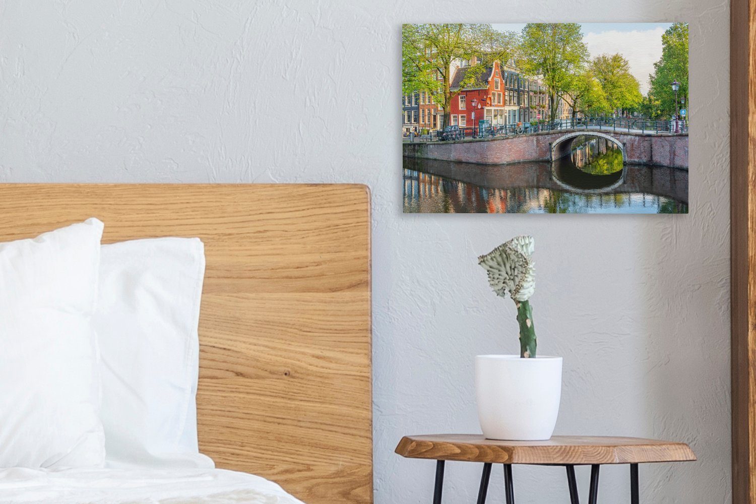 OneMillionCanvasses® Leinwandbild St), (1 - Amsterdam Niederlande - cm Wandbild Startseite, Leinwandbilder, Aufhängefertig, 30x20 Wanddeko
