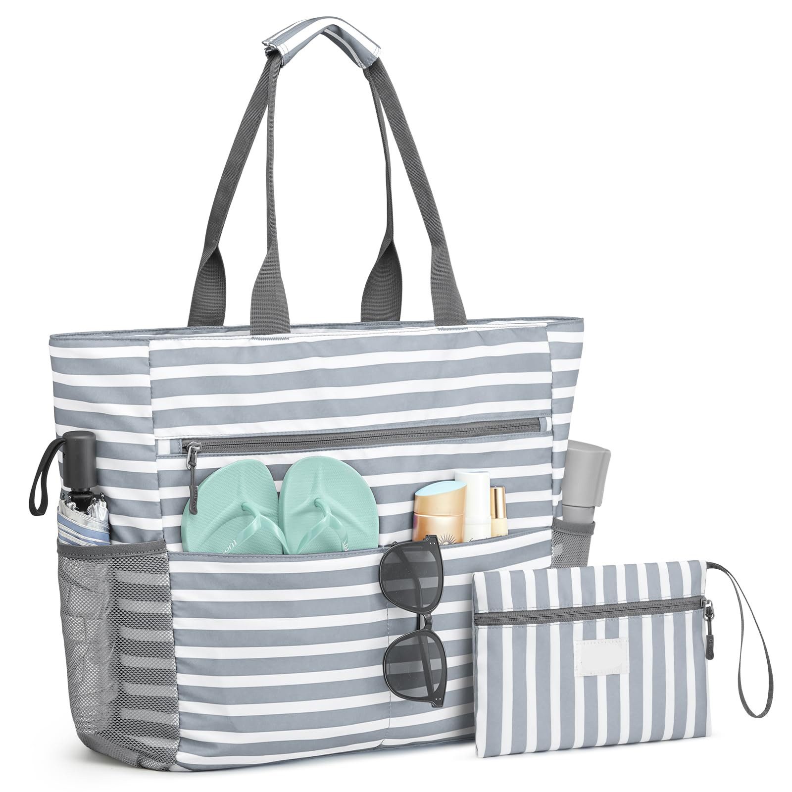 Coonoor Strandtasche Faltbare Strandtasche, große Kapazität Schultertasche, wasserdichte Handtasche, geeignet für Einkäufe und Strandurlaub