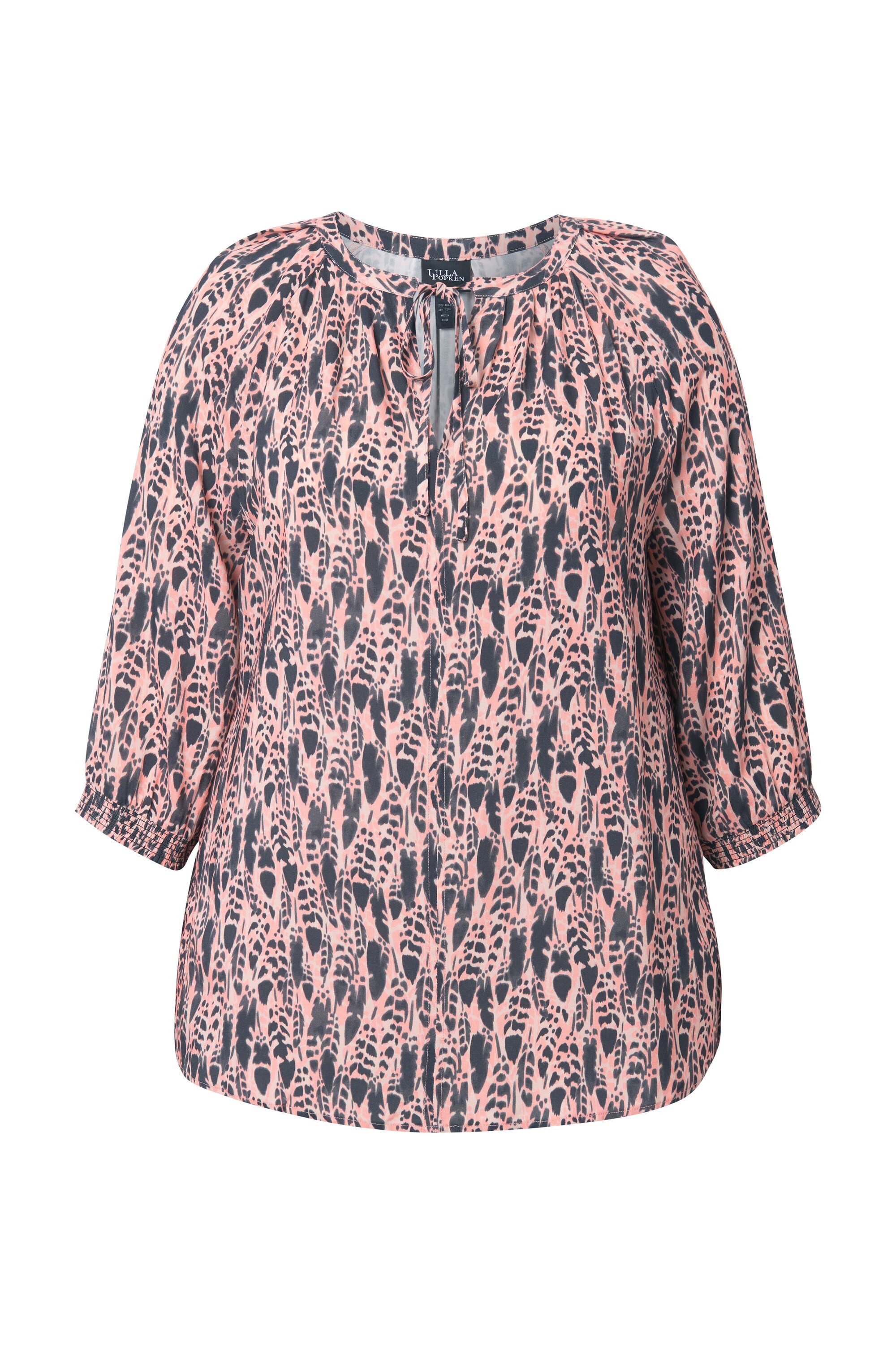 Ulla Popken Tunika Bluse Federn Tunika-Ausschnitt günstig online kaufen