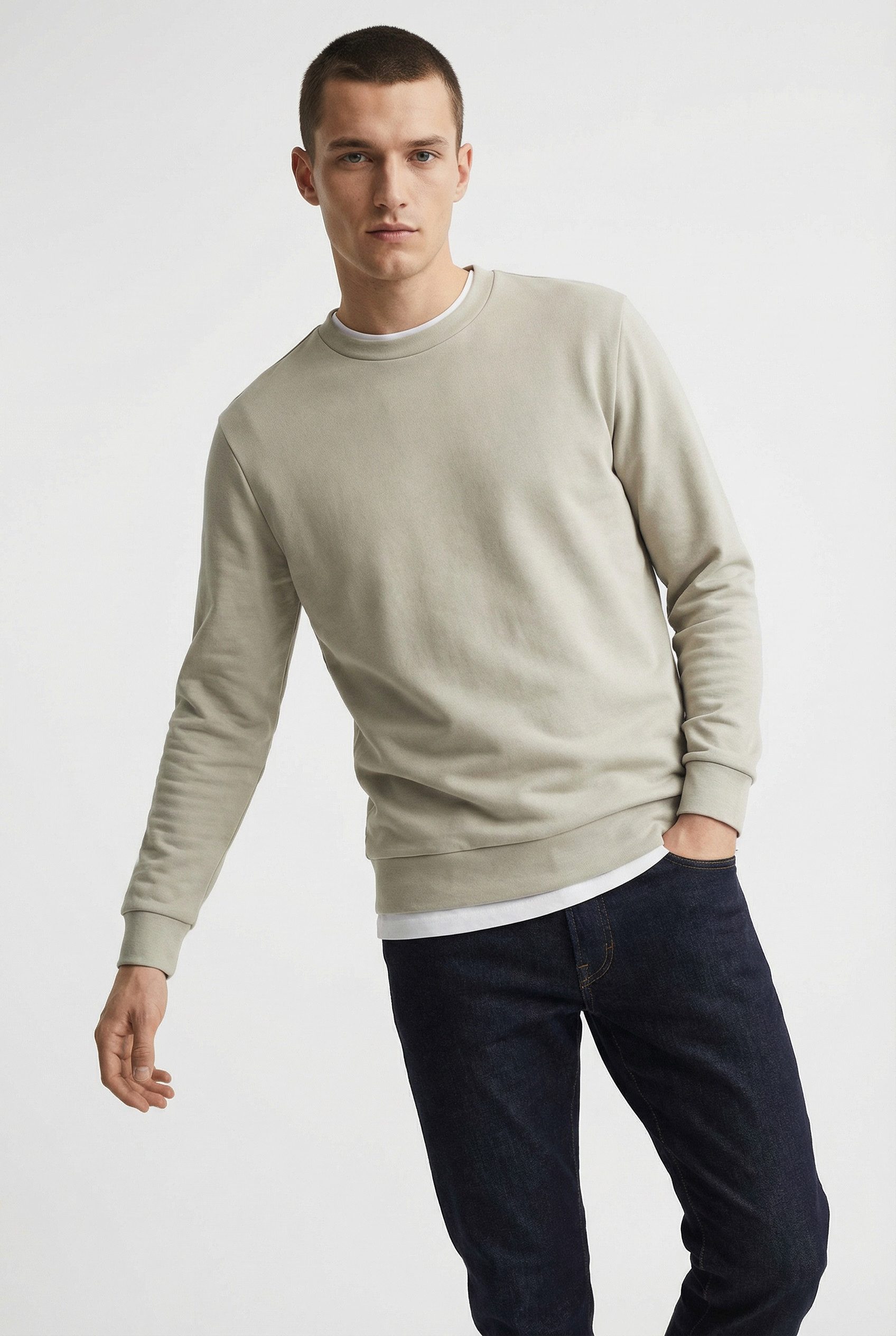 Selected Sweatshirt SLHEMANUEL SOFT CREW NECK SWEAT NOOS