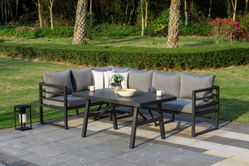 MANDALIKA Garden Gartenlounge-Set Alu Dining Lounge Set Java Sunbrella®