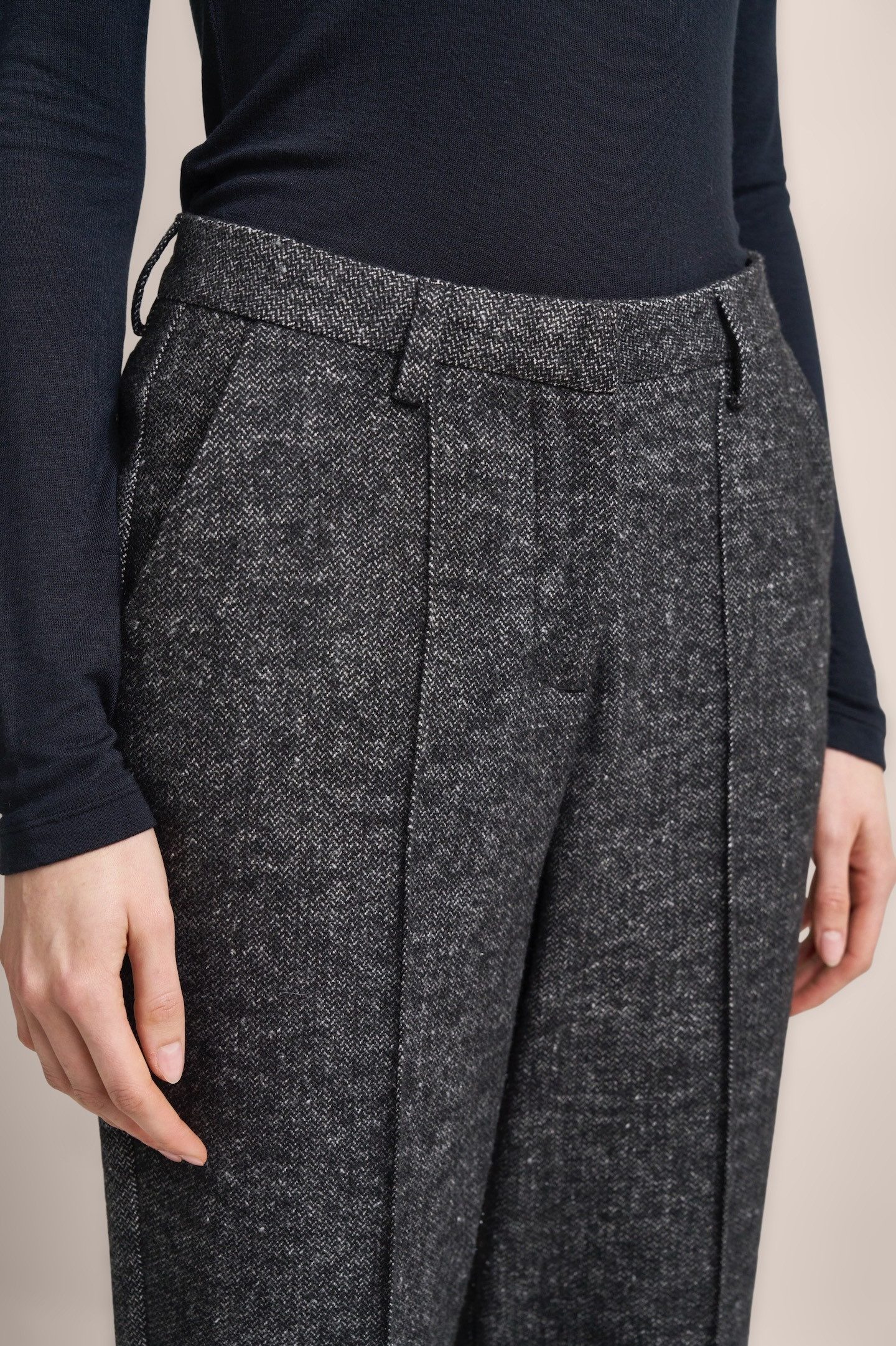 bugatti Stoffhose mit Woll-Struktur
