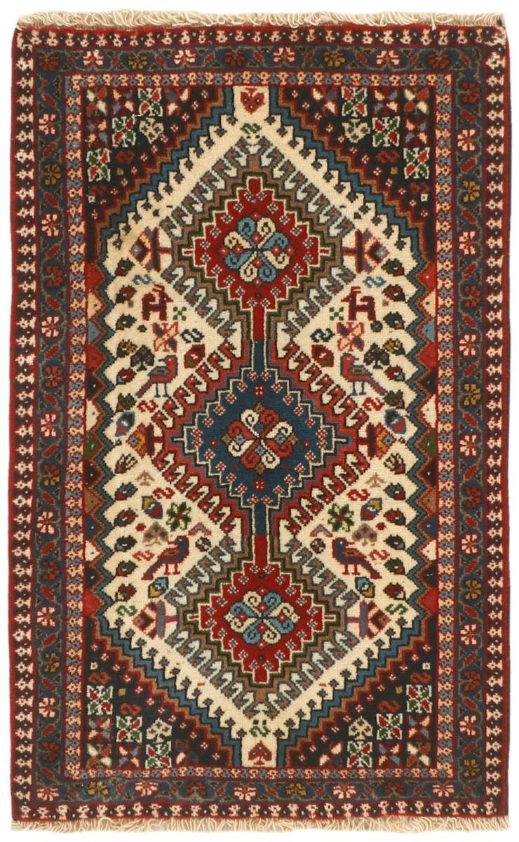 Orientteppich Yalameh Perserteppich, 61x97 Handgeknüpfter Nain Trading, / Höhe: mm 12 Orientteppich rechteckig