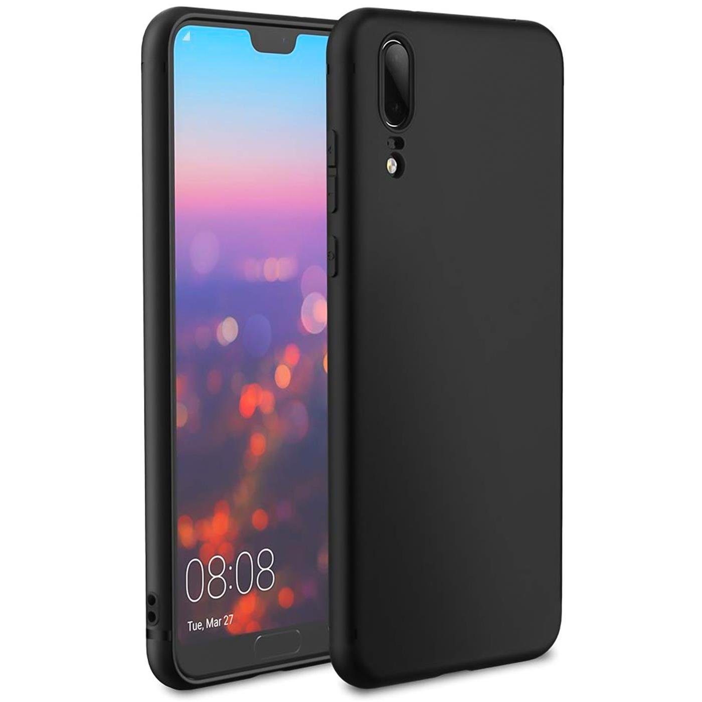 CoolGadget Handyhülle Black Series Handy Hülle für Huawei P20 5,8 Zoll ...