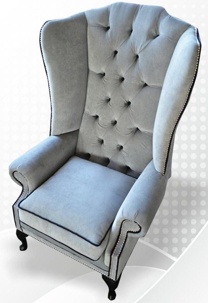 Xlmoebel Ohrensessel Gemütlicher Relaxsessel aus hochwertigem Textil in stilvollem Design (Sessel), Hergestellt in Europa