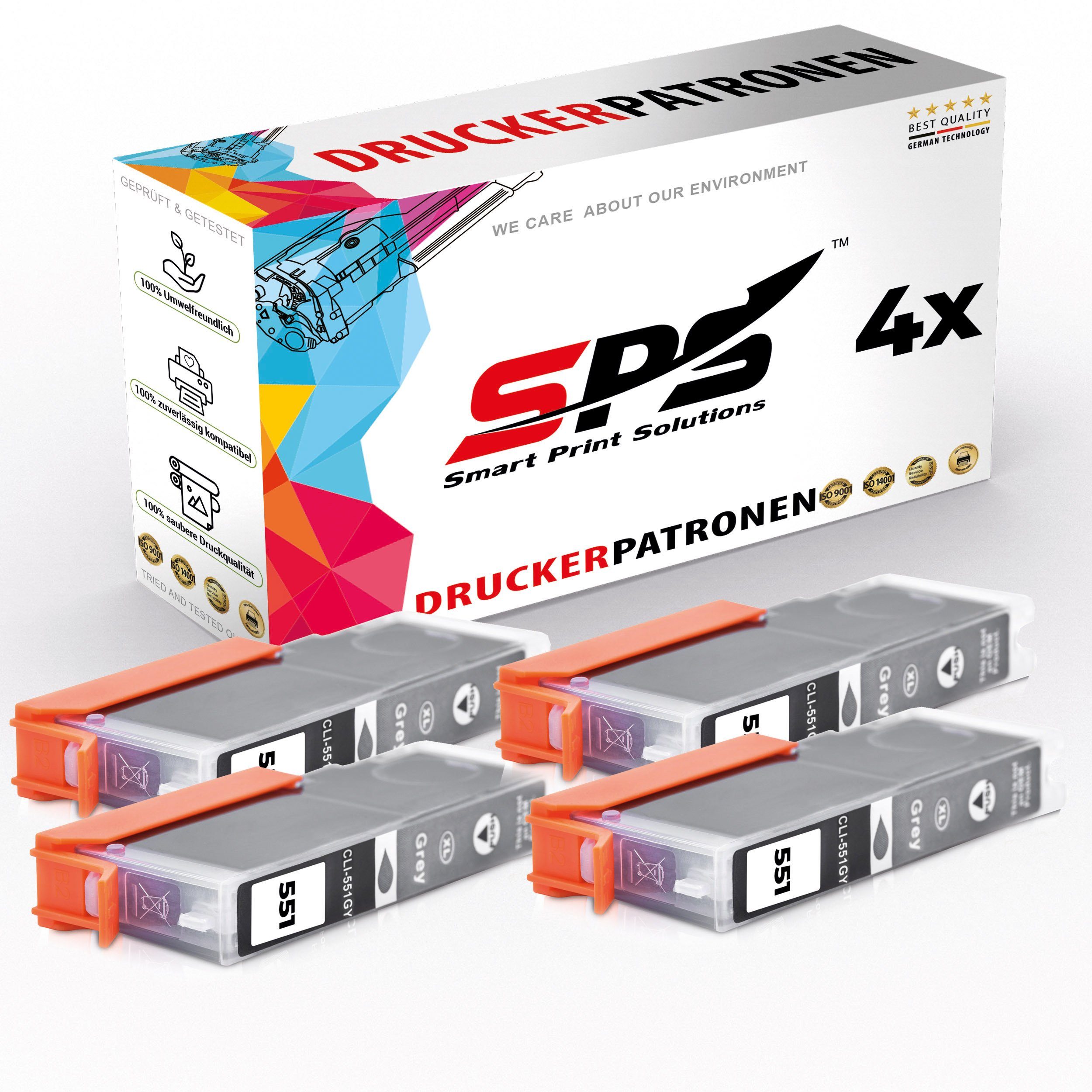 SPS Kompatibel für Canon Pixma MG6300 6512B001 CLI-551 Nachfülltinte (für Canon, 4er Pack, x)