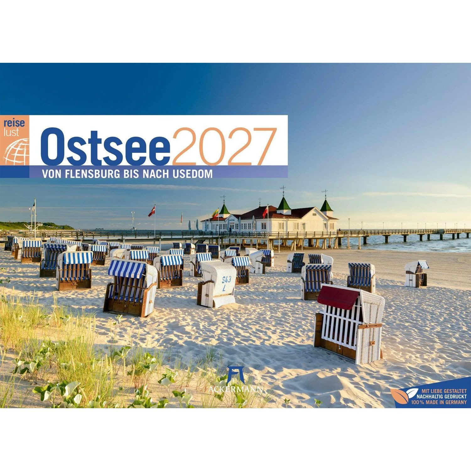 Ackermann Wandkalender Ostsee ReiseLust Kalender 2027, von Flensburg bis nach Usedom