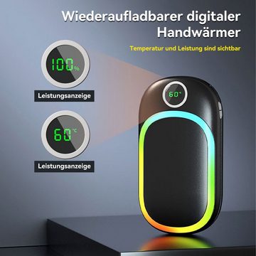 DOPWii Handwärmer Wiederaufladbarer, 10000mAh Handwärmer mit einstellbarer Temperatur