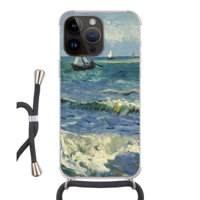 MuchoWow Handyhülle Meereslandschaft bei Les Saintes-Maries-de-la-Mer - Vincent van Gogh Handyhülle Telefonhülle Apple iPhone 14 Pro