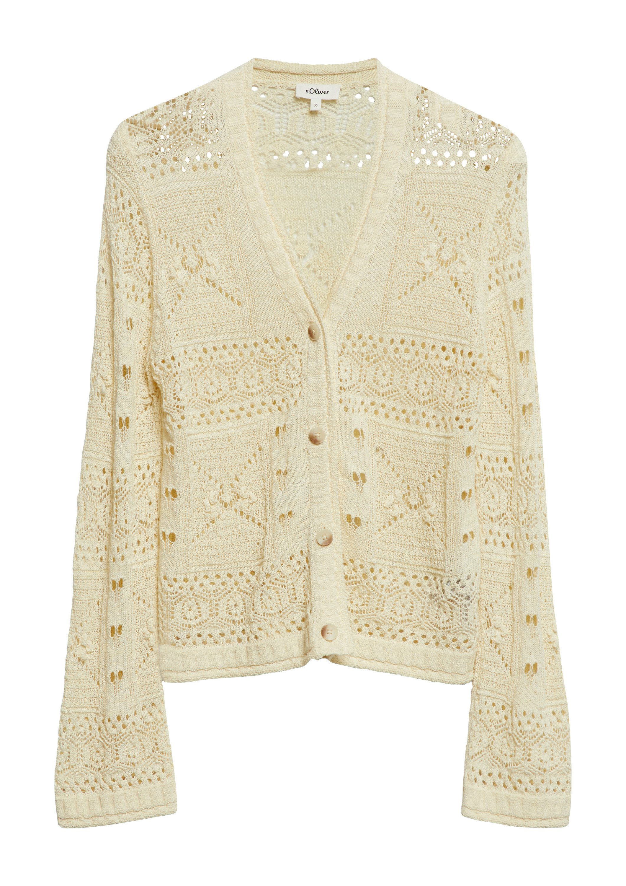 s.Oliver Cardigan Strickjacke Ajour-Strickjacke