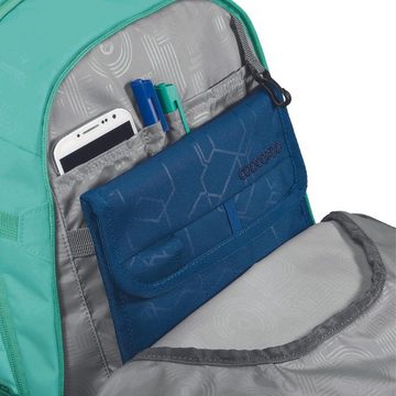 coocazoo Schulranzen Schulrucksack-Set MATE All Mint 3-teilig (3-teilig), ergonomisch, reflektiert, Körpergröße: 135 - 180 cm