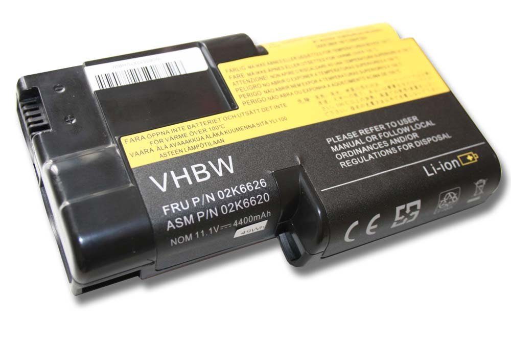 vhbw kompatibel mit IBM ThinkPad T20, T21, T22, T23, T24 Laptop-Akku Li-Ion  4400 mAh (11,1 V)