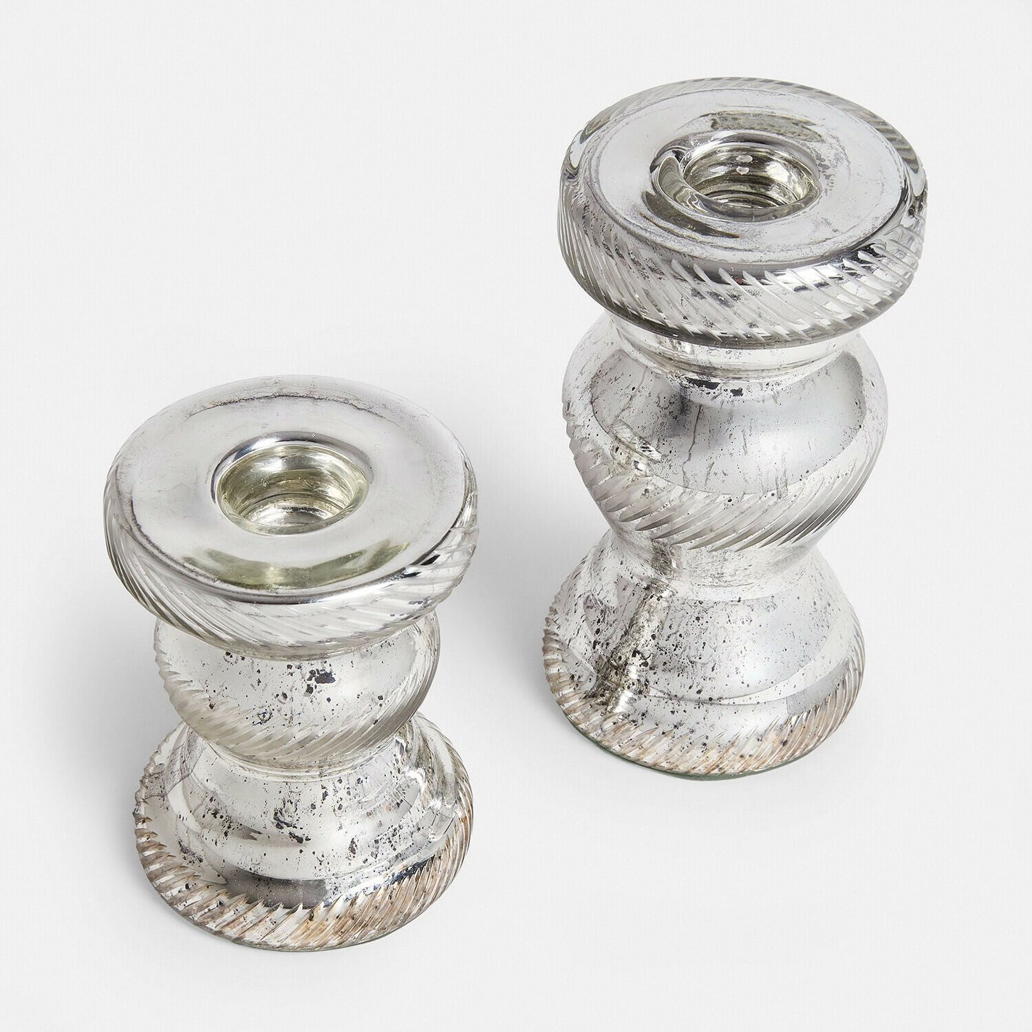 Mirabeau Kerzenständer Kerzenständer 2er Set Séveraine antiksilber