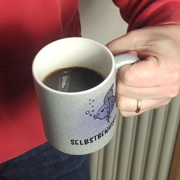 speecheese Tasse Selbstbewusstsein Glitzer Kaffeebecher Für jedes Büro oder zu Hause