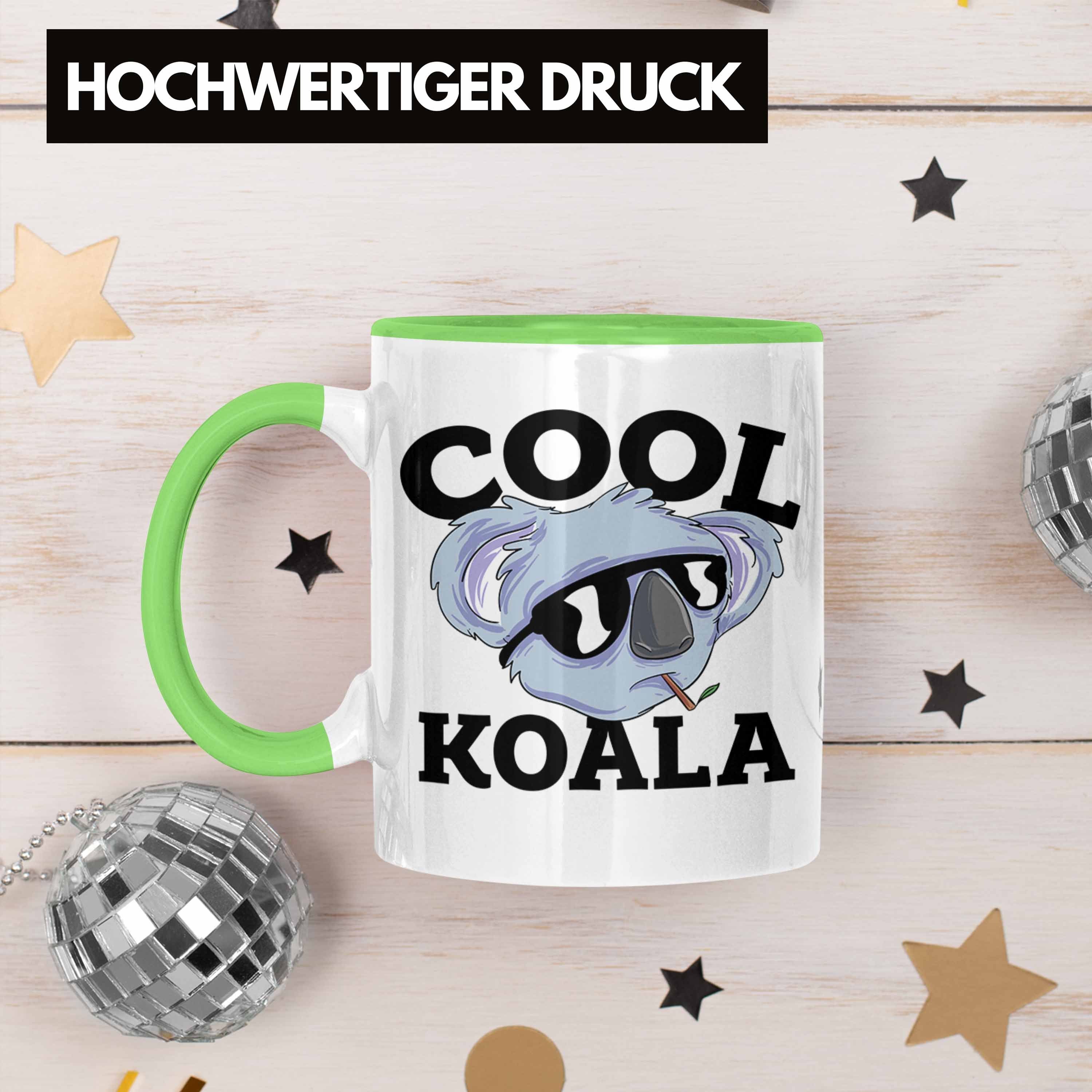 Grün Tasse für Geschenkidee Koala-Aufdruck Koala Tasse Tasse Trendation Koala-Liebhaber