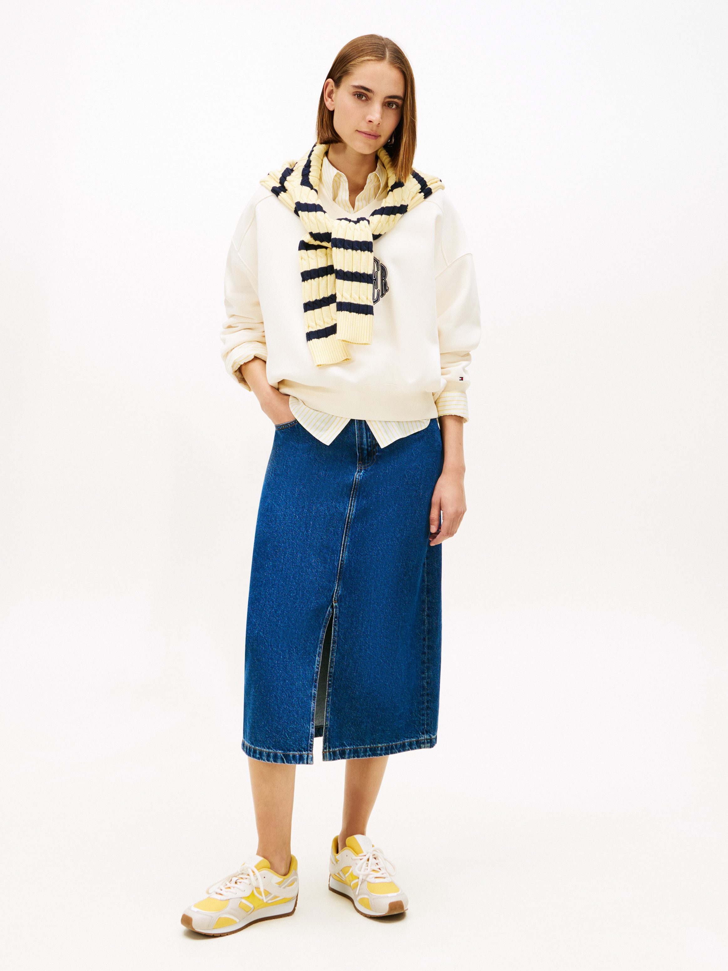 Tommy Hilfiger Jeansrock DNM EMI MIDI STRAIGHT SKIRT HW