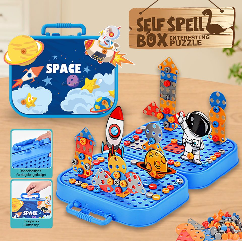 DINO SONO Spielwerkzeug Spielbauklötze 3D Space Puzzle 228PCS Steckspiel Sc günstig online kaufen
