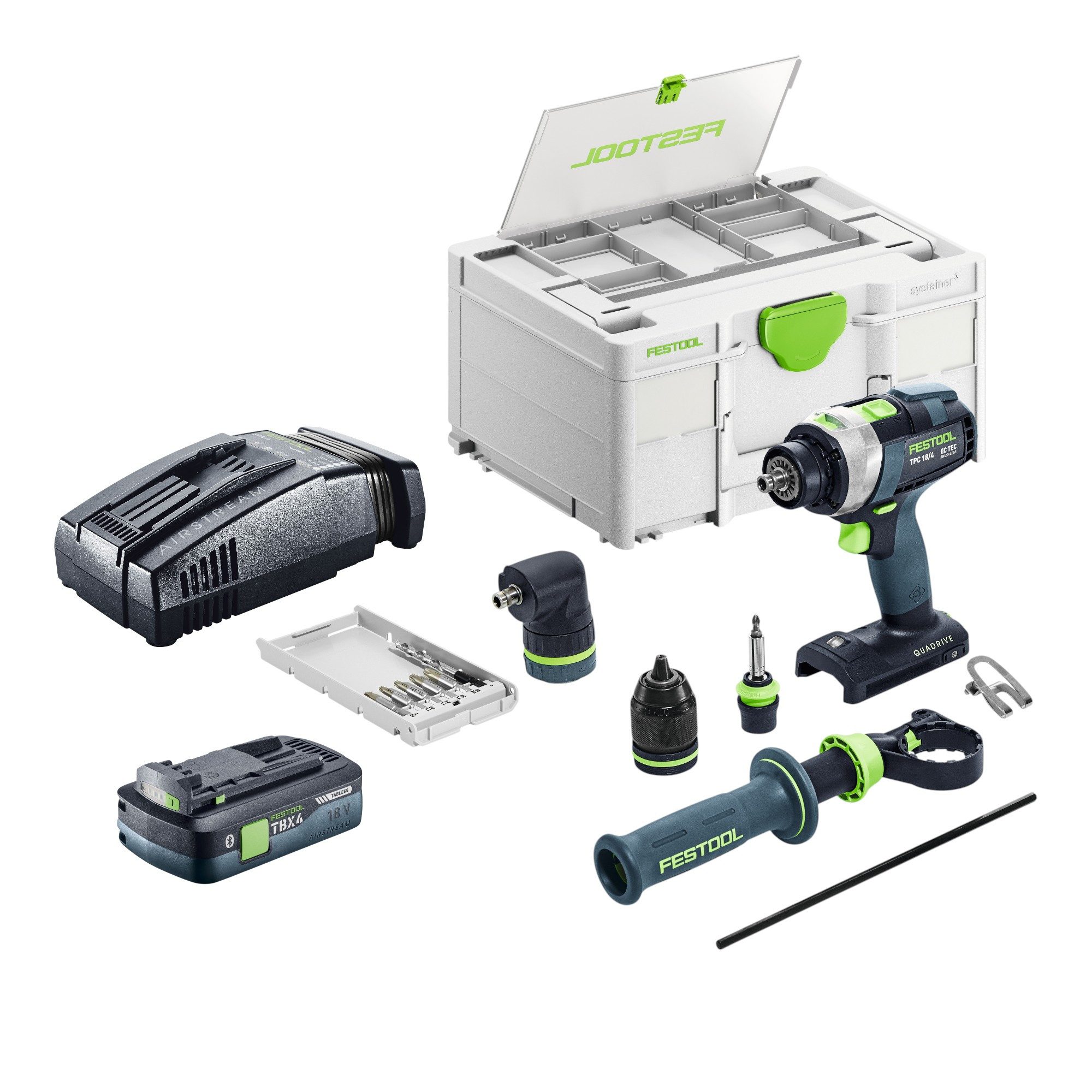 FESTOOL Akku-Schlagbohrschrauber TPC 18/4-Basic-Set 18 V 75 Nm Brushless + 1x Akku 4,0 Ah