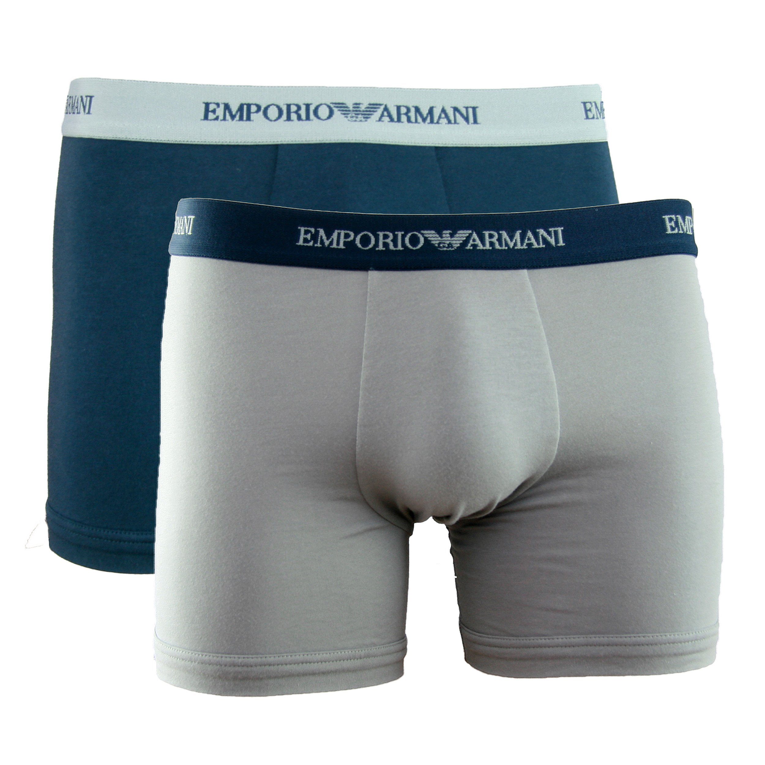 Emporio Armani Boxer CC717 Boxer Slip (Packung, 2-St., 2er-Pack) Herren Slipboxer mit etwas längerem Bein, eng anliegend