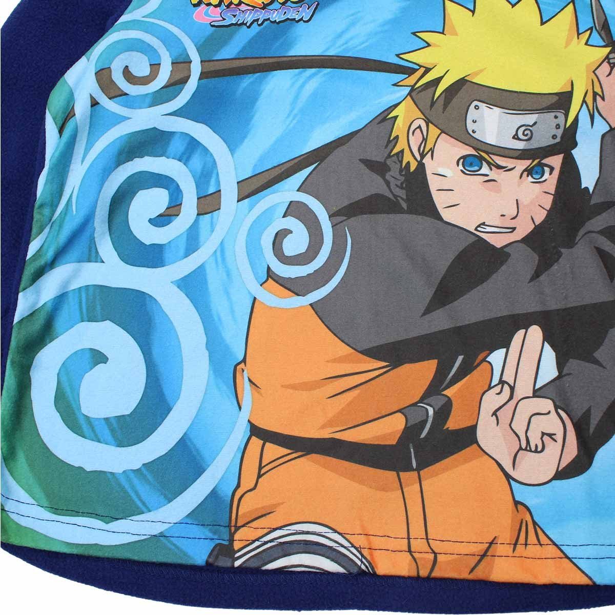 Naruto Jungen Gr. Pyjama Naruto Dunkelblau Langarm 152 Fleece bis 116 Schlafanzug Anime Shippuden