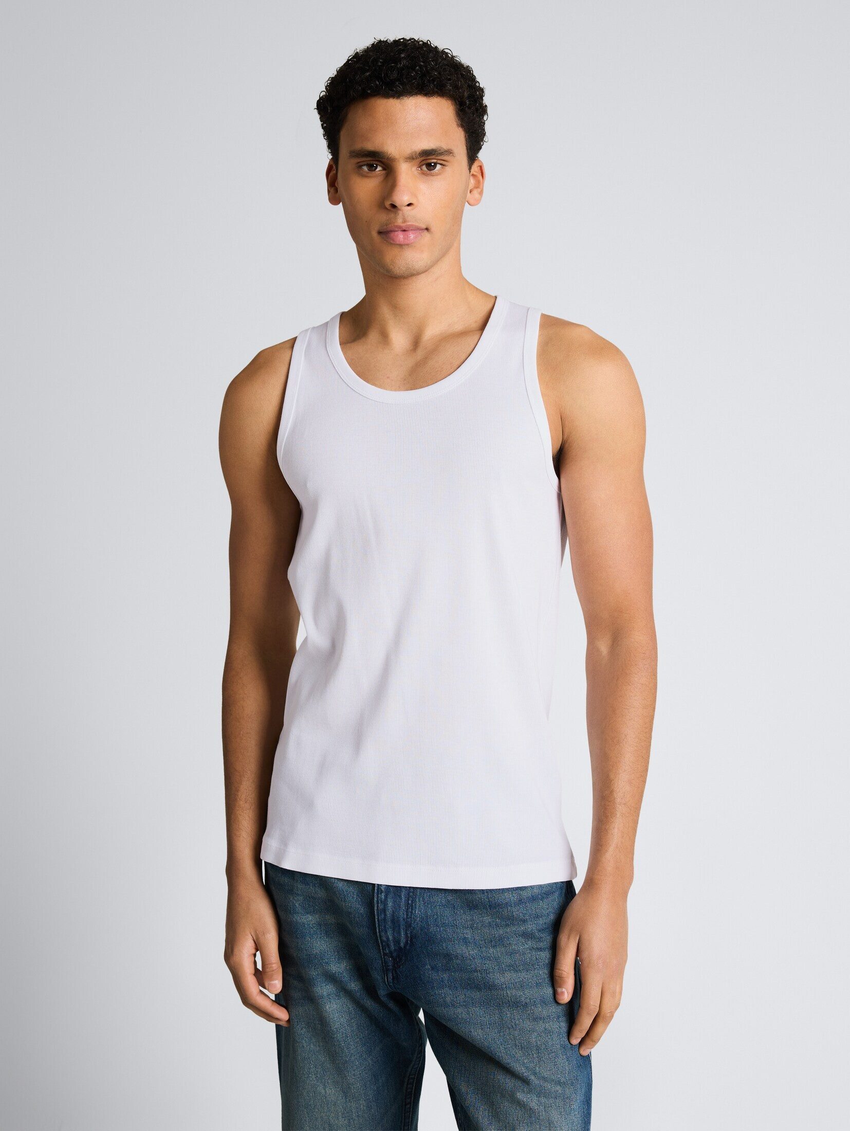 TOM TAILOR Denim Tanktop T-Shirt Basic Ripp Tanktop