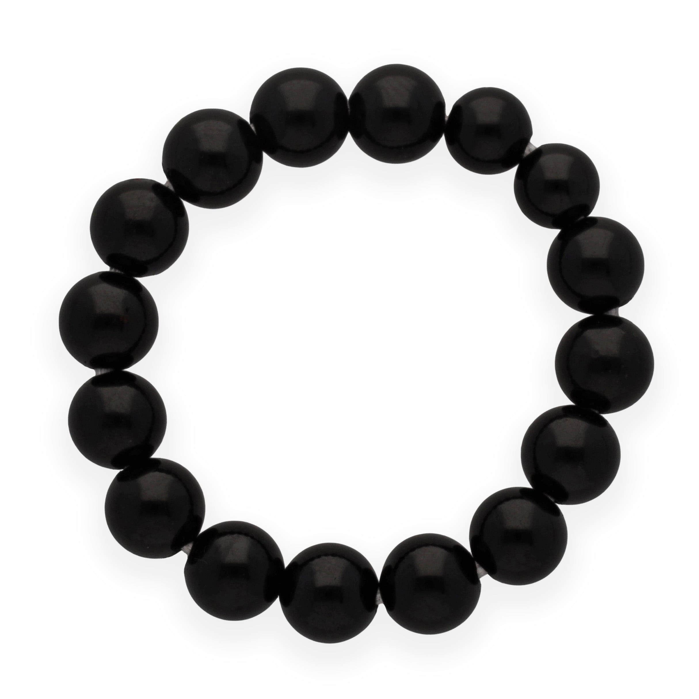 Lebensquelle Plus Fingerring Turmalin/Schörl, elastischer Kugelring