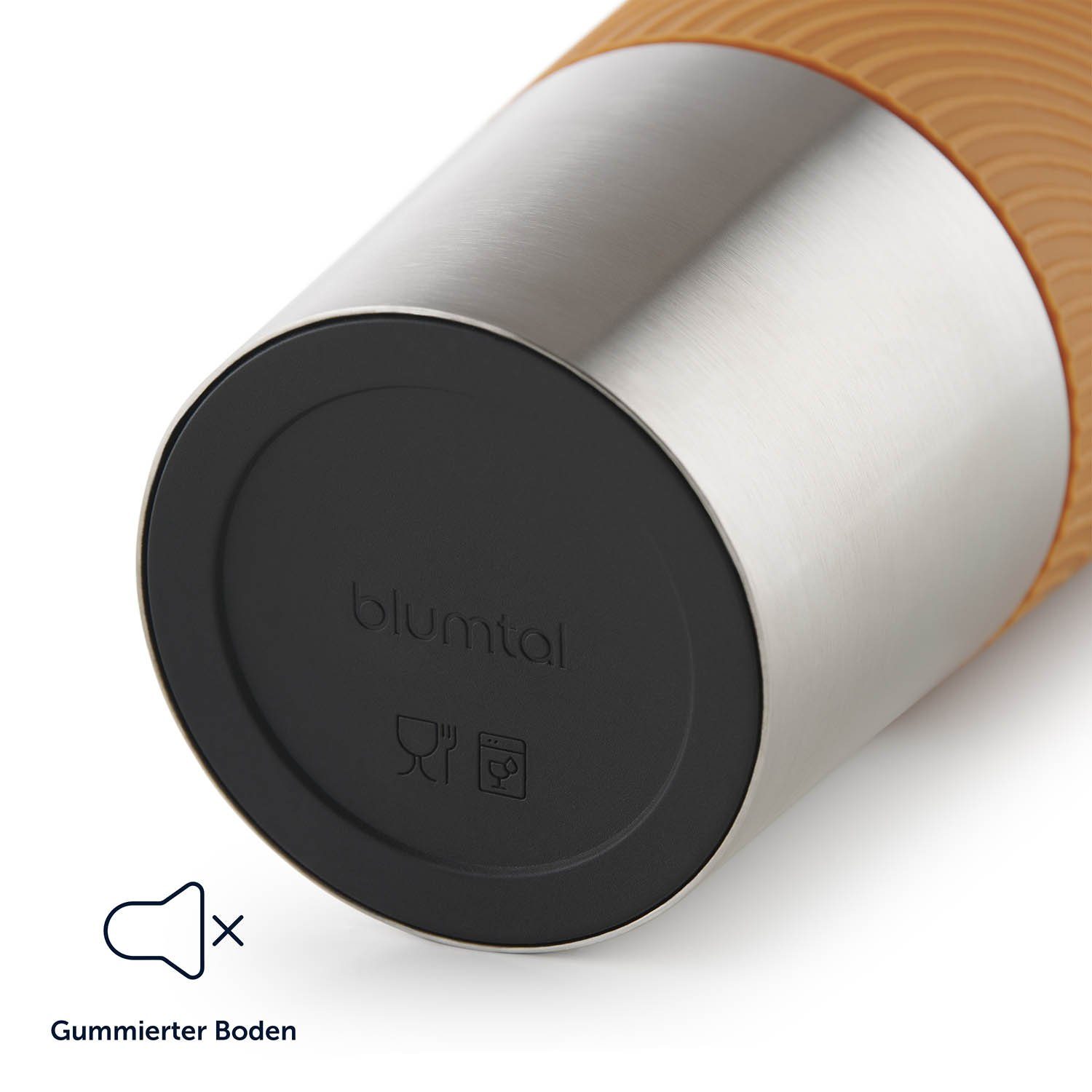 Blumtal Isolierflasche Thermobecher Classic aus Edelstahl - auslaufsicher Becher to go, hält 4h heiß/ 8h kalt, 360° Trinköffnung, Easy Quick-Press-Verschluss