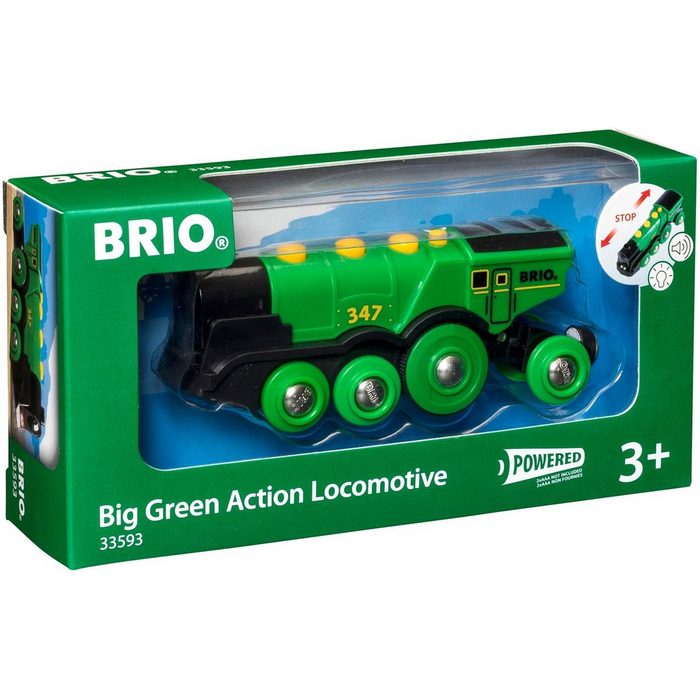 BRIO® Spielzeug-Eisenbahn BRIO® WORLD Grüner Gustav Batterielok mit Soundfunktion Made in Europe FSC® - schützt Wald - weltweit