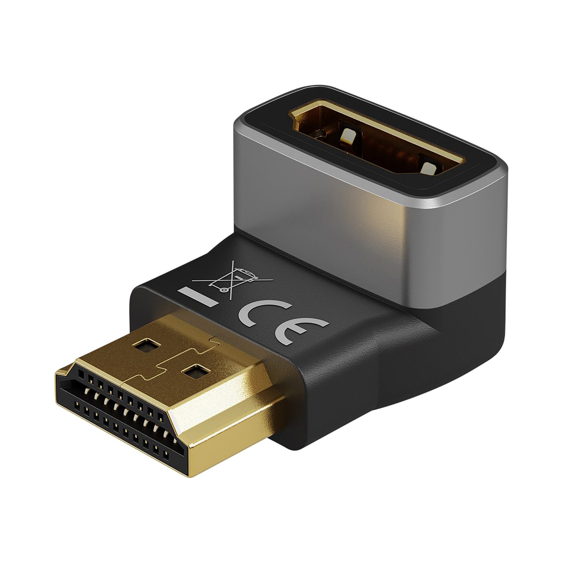 Goobay GOOBAY HDMI-Adapter 72011 270° vertikal 8k 60Hz vergoldet HDMI-Adapter