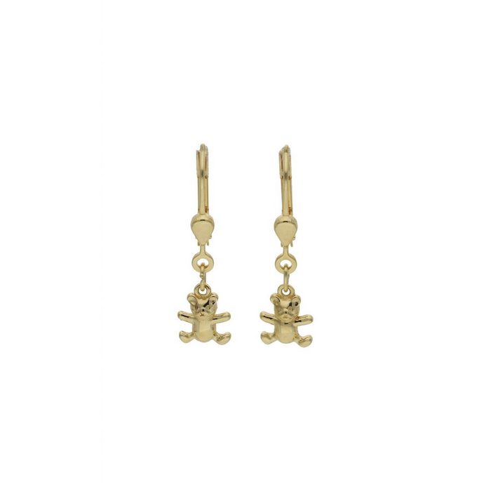 JuwelmaLux Paar Ohrhänger Ohrhänger Gold Teddybär Ohrringe 7 0 x 6 7 mm (2-tlg) Mädchen Ohrhänger Gold 333/000 inkl. Schmuckschachtel
