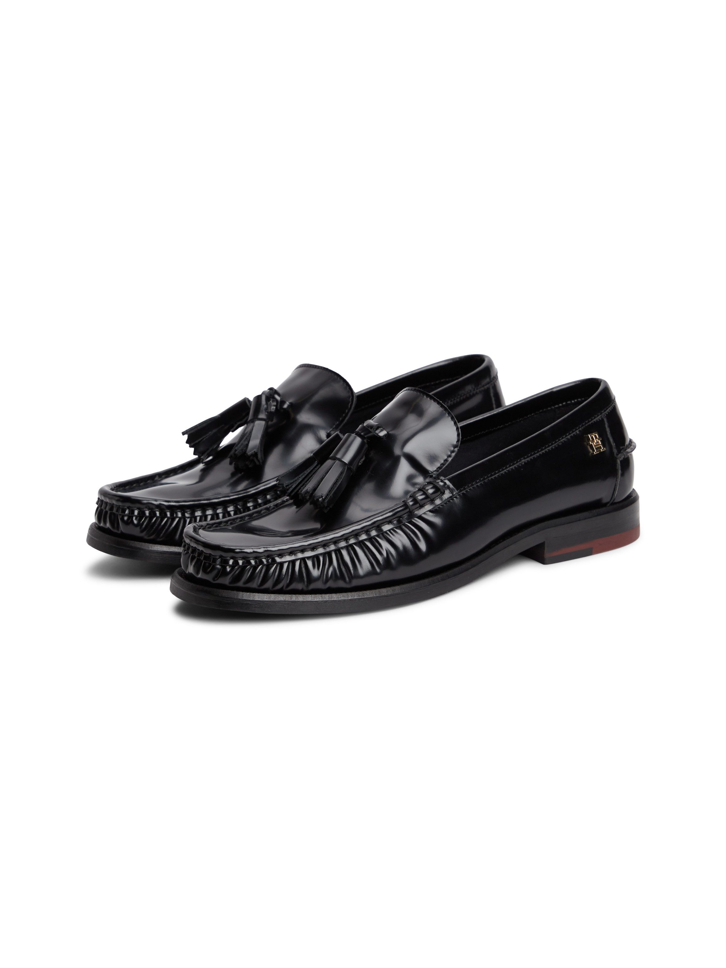 Tommy Hilfiger SQUARE TOE TASSEL LOAFER Loafer Blockabsatz, Slipper mit modischer Quaste