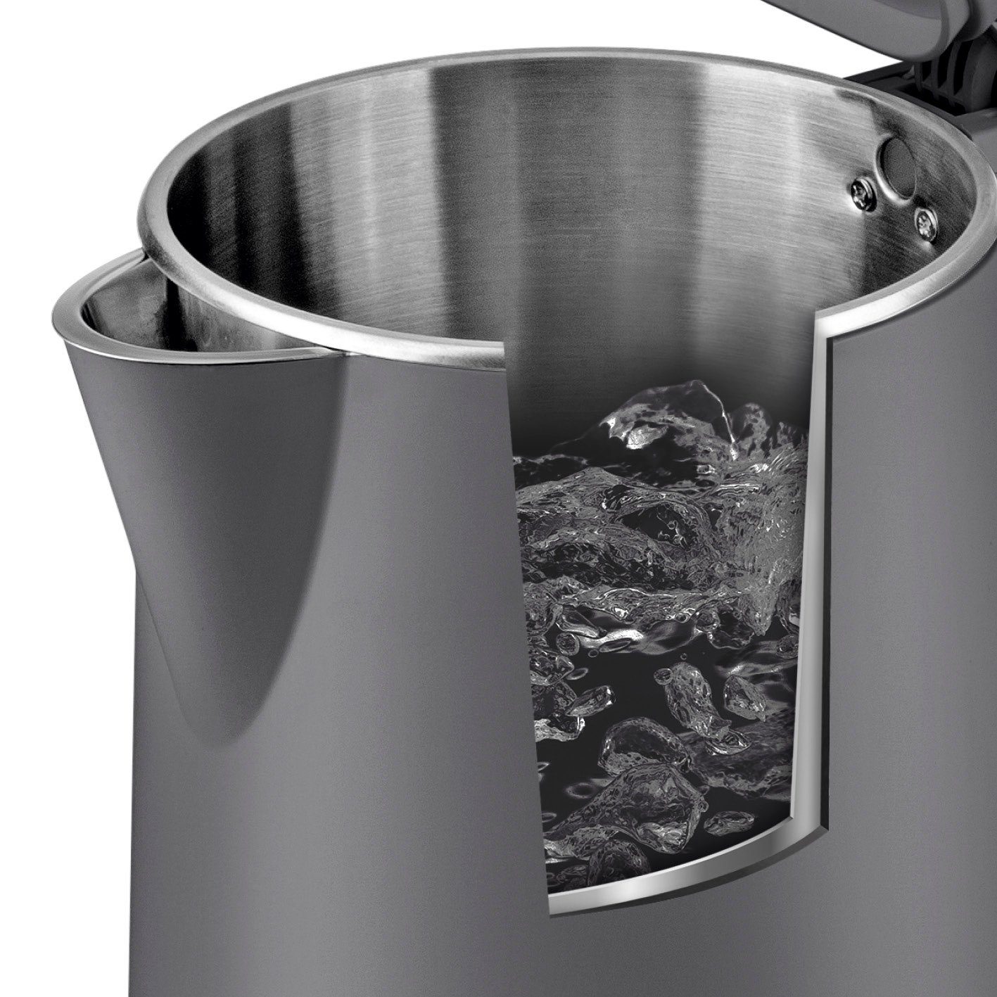 N8WERK Wasserkocher Teekocher Nordic Grey grau 1,5 Liter Edition