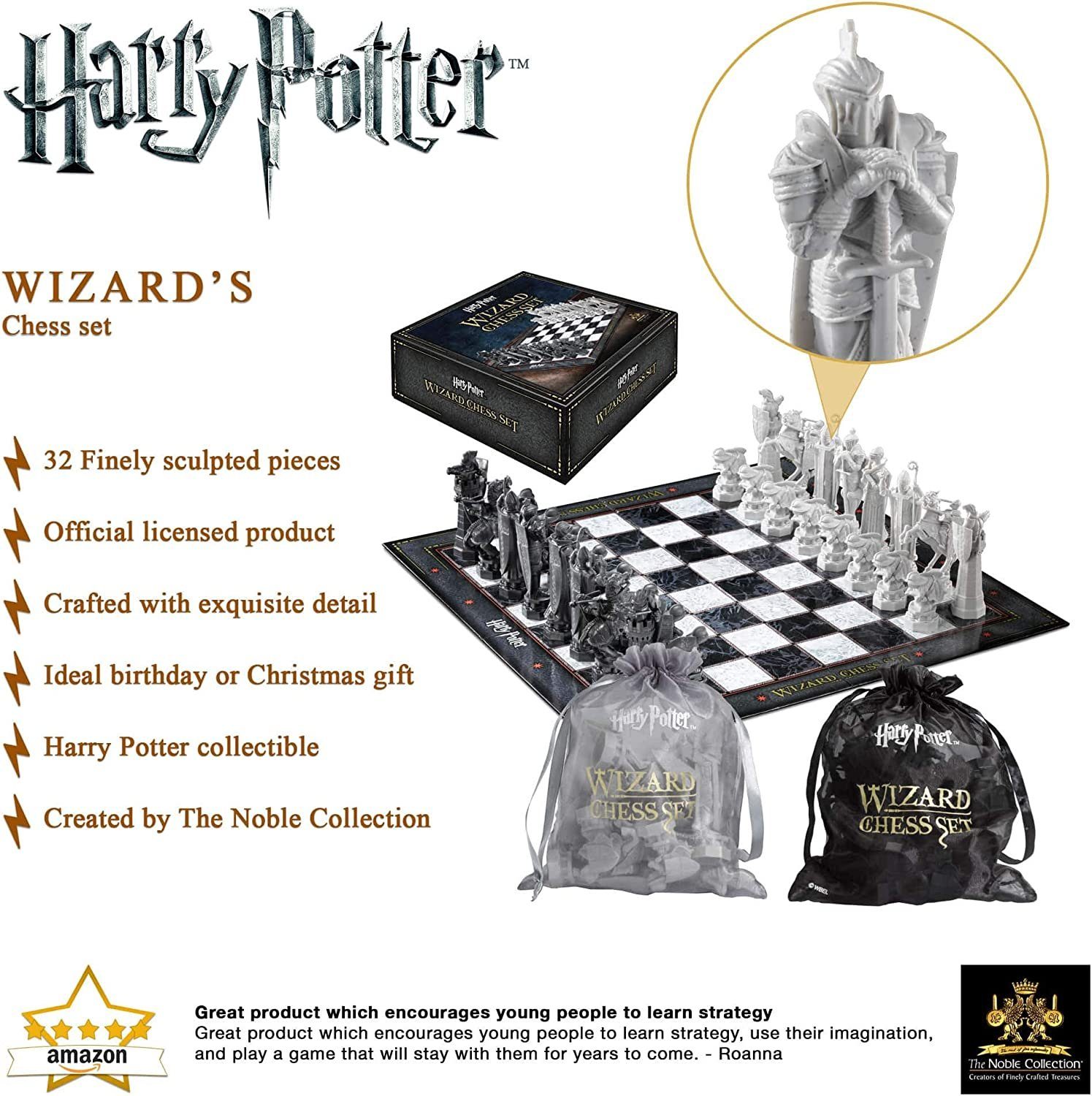 Kunststoffschachfiguren The Spiel, Wizard Noble Harry Schach geformten Schachset, 32 mit Potter Zauberer hochdetaillierten, Collection