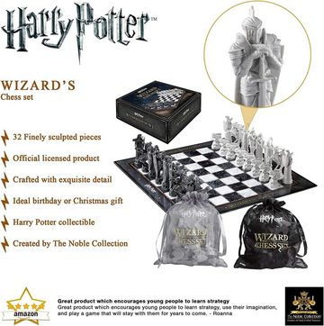 The Noble Collection Spiel, Schach Harry Potter Wizard Zauberer Schachset, mit 32 hochdetaillierten, geformten Kunststoffschachfiguren