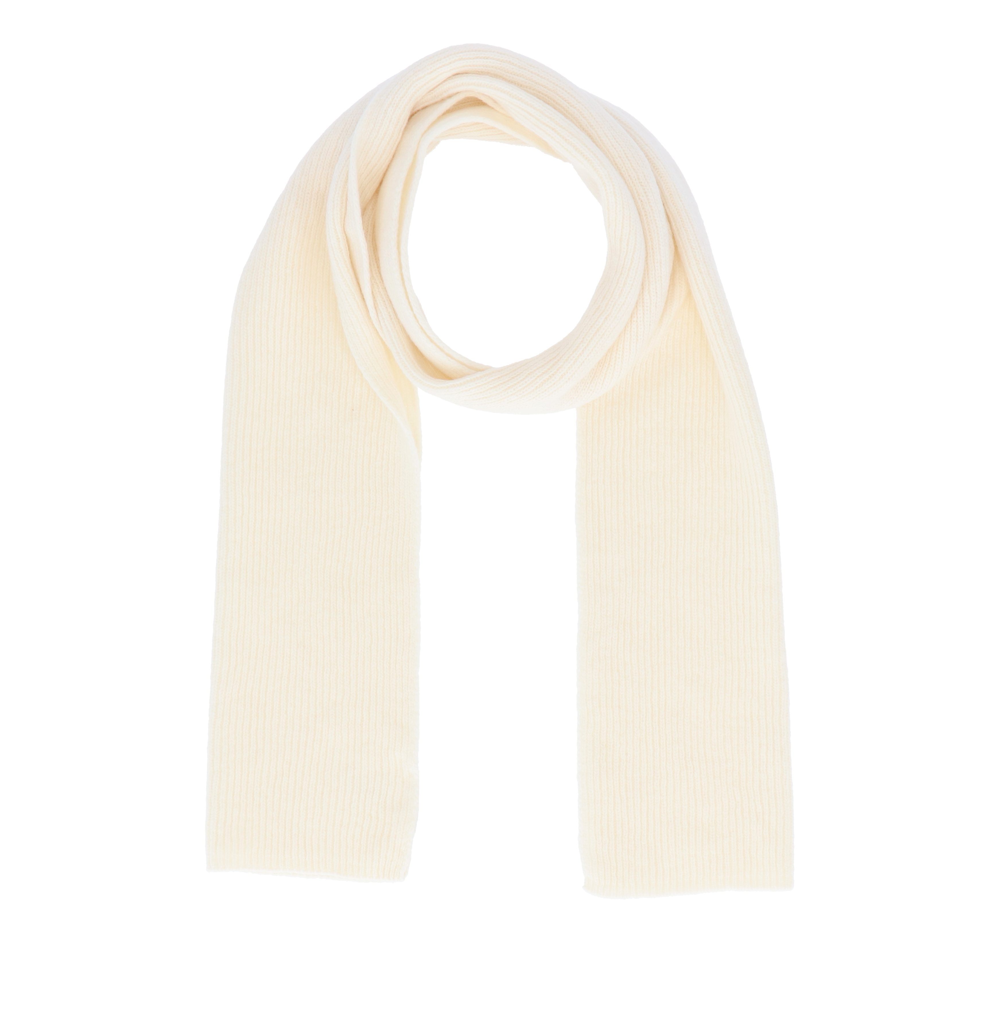 Strickschal mit feiner Rippe aus extra feiner Merinowolle