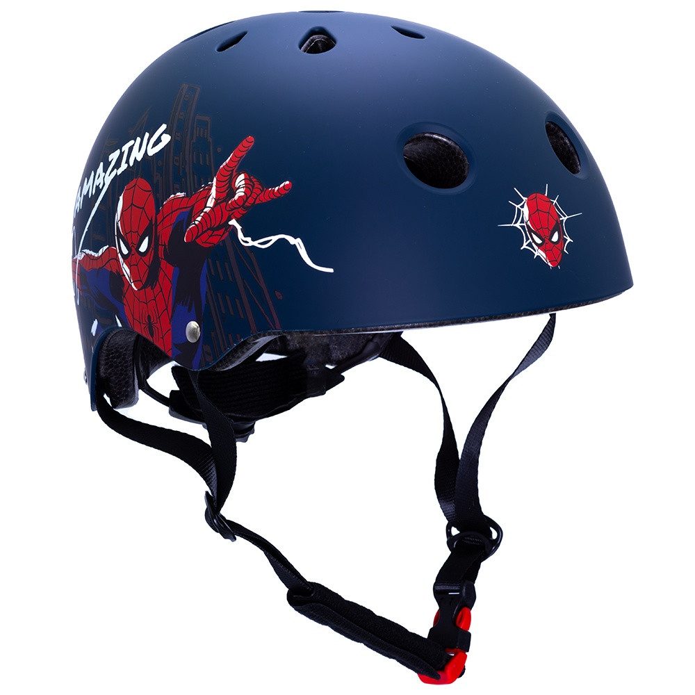 Seven Polska Kinderfahrradhelm Marvel Fahrradhelm "Spiderman Amazing", Skater, 52-56cm, ab ca. 6 Jahr