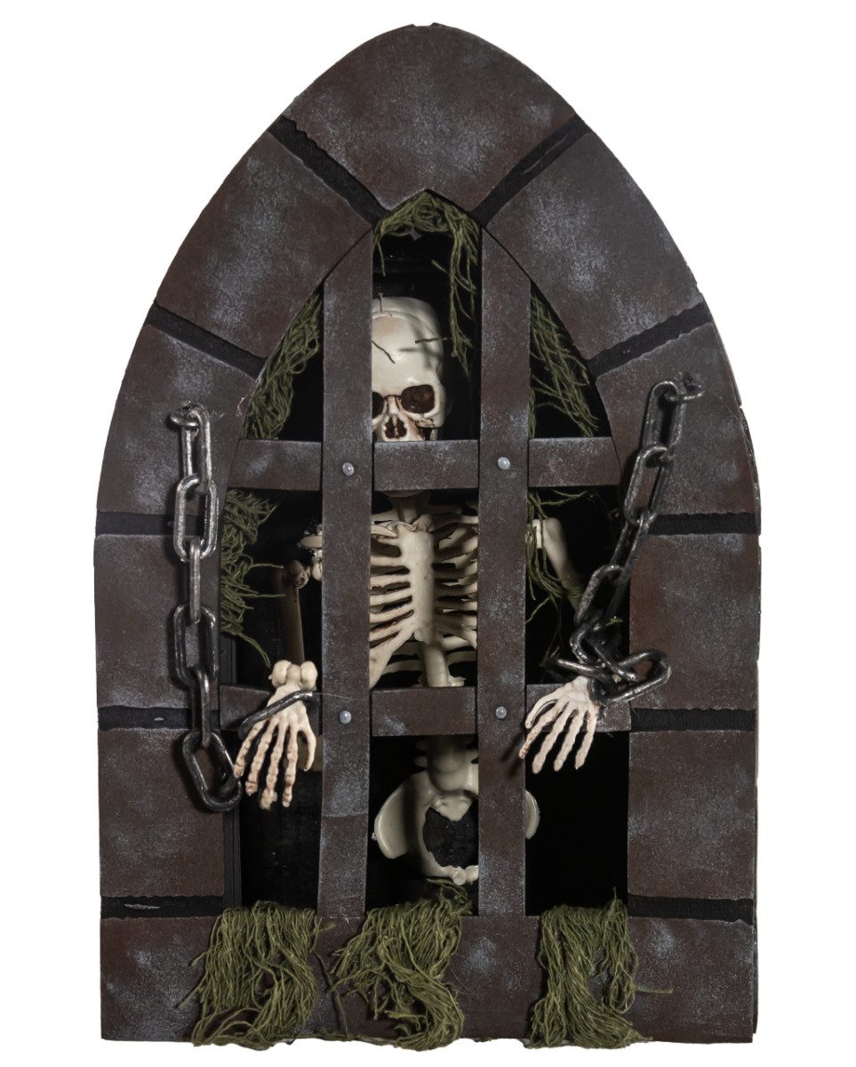 Dekoobjekt Gefangenes Skelett im Gefängnis 31cm