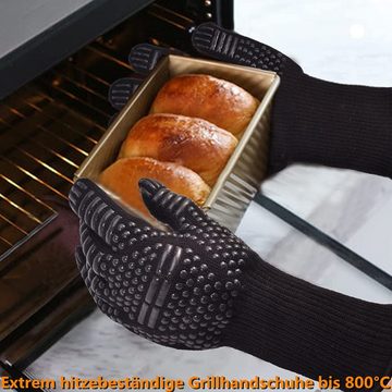 GOLDEN Grillhandschuhe Grillhandschuhe hitzebeständig feuerfeste Kochhandschuhe für Grill BBQ