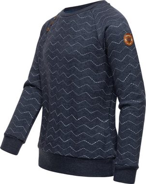Ragwear Sweater Darinka Zig Zag stylisches Mädchen Sweatshirt mit Zick-Zack-Muster