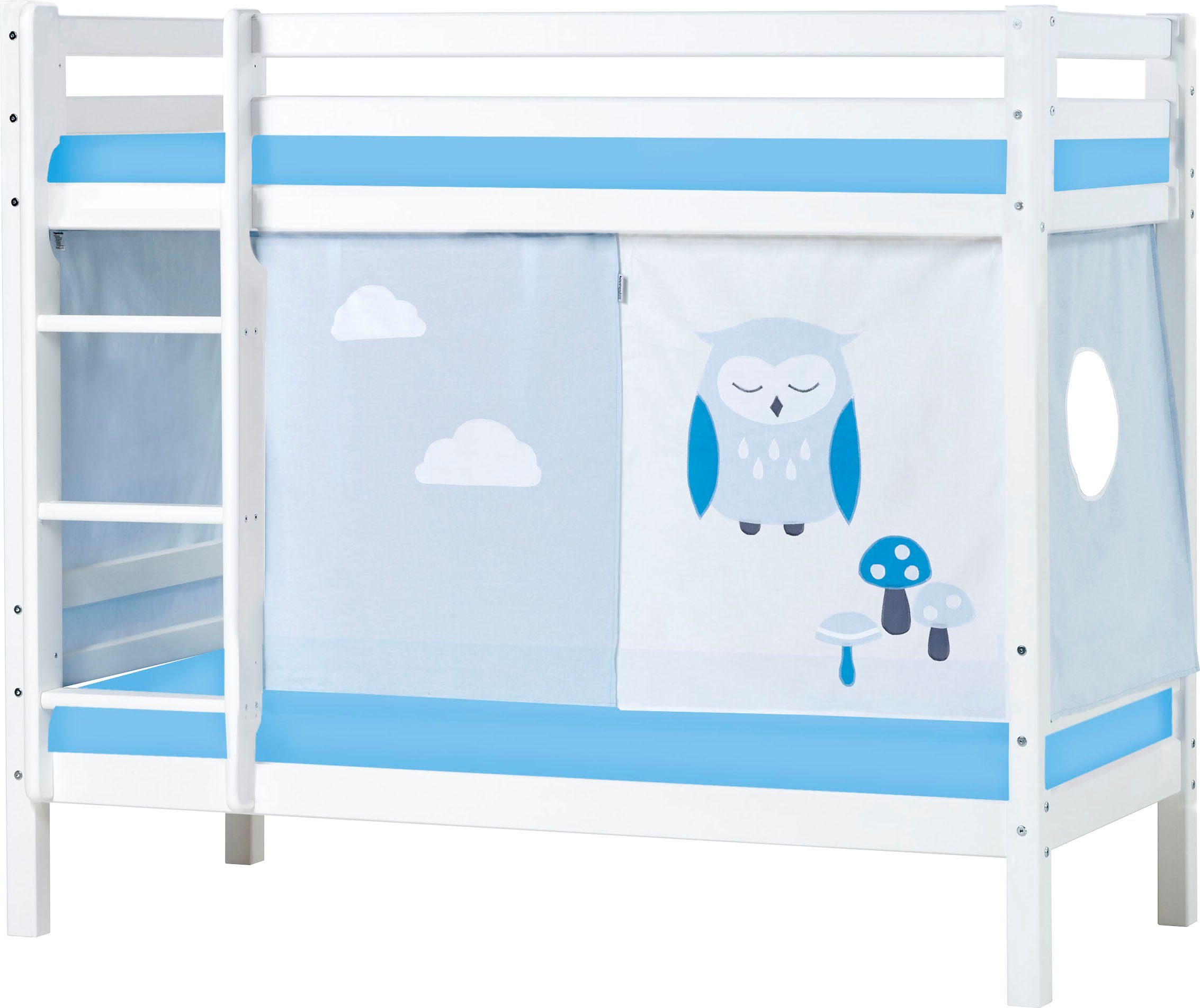 Hoppekids Etagenbett ECO Stockbett Altrosa wählbar Dream, weiß - massiv Zubehör